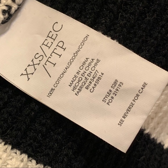 CAbi 5289 Whistle Black White Striped Cardigan XXS - Picture 9 of 11